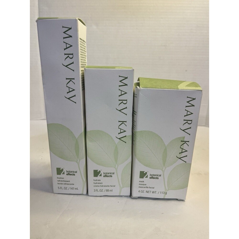 Mary Kay Botanical Effects 2 Freshen Mask Hydrate 3 Pc Set New Cleanse